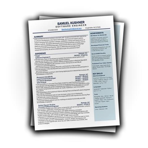 Picture of resume